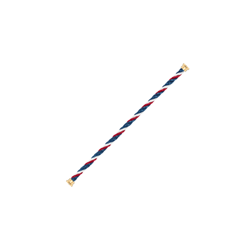 Accedi alla scheda di Fred CABLE EMBLEMA BLU, BIANCO E ROSSO PER BRACCIALE MODELLO LARGE IN ORO GIALLO - 6B1042 - 6B1042
