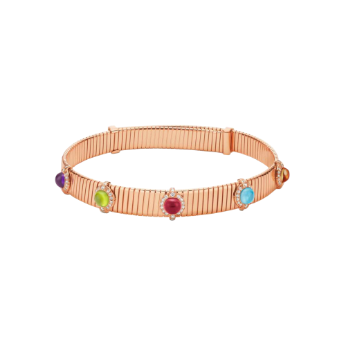 Accedi alla scheda di Bulgari CHOKER  SERPENTI TUBOGAS IN ORO ROSA CON DIAMANTI E MULTIGEMME - 360055 - 360055
