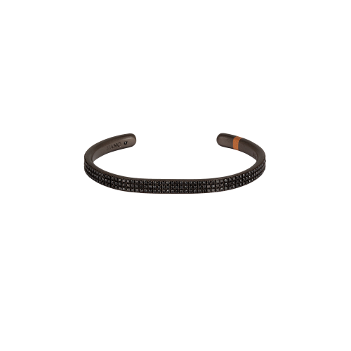Accedi alla scheda di Mano | J . BRACCIALE UOMO MINIMAL 3 FILE TUTTO INCASSATO IN TITANIO, ORO E DIAMANTI BLACK - PAVBRTRGB3LT - PAVBRTRGB3LT