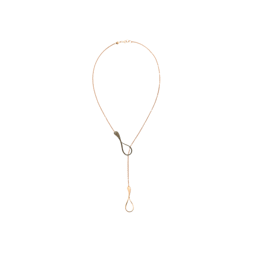 Accedi alla scheda di Dada Arrigoni COLLANA Y-SHAPE IN  ORO ROSA BRUNITO 18K E DIAMANTI BROWN- DEK07CARNDW - DEK07CARNDW