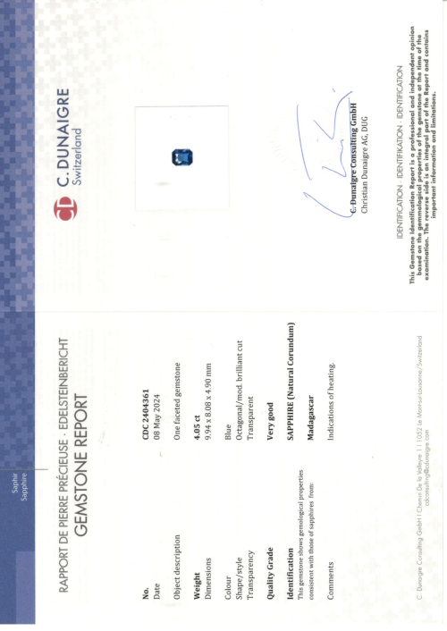 Accedi alla scheda di Bartorelli Italian Jewels ANELLO IN ORO BIANCO CON ZAFFIRO BLU CERTIFICATO E DIAMANTI CONTORNO E DEMI-GAMBO - 326-CONT-AN