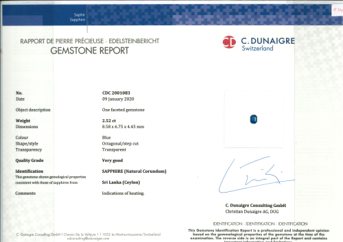 Accedi alla scheda di Bartorelli Italian Jewels ANELLO IN ORO BIANCO CON ZAFFIRO BLU CENTRALE E DIAMANTI BIANCHI CERTIFICATI ORIGINALI - 000-4911NS