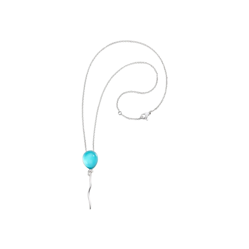 Accedi alla scheda di Vhernier PENDENTE PALLONCINO IN ORO BIANCO RODIATO, DIAMANTI, TURCHESE E CRISTALLO DI ROCCA - P00786C0400