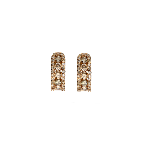 Accedi alla scheda di Bartorelli Italian Jewels ORECCHINI A CERCHIO PICCOLO IN ORO ROSA CON DIAMANTI BROWN - B12156RBW