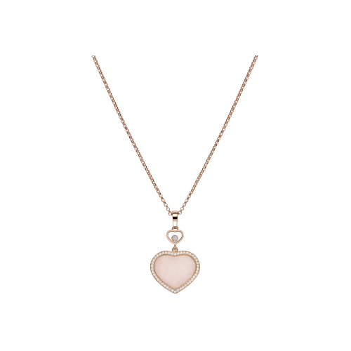 Accedi alla scheda di Chopard PENDENTE HAPPY HEARTS, ORO ROSA ETICO, DIAMANTI, OPALE ROSA - 79A074-5620 - 79A074