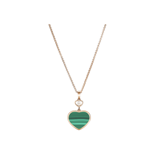 Accedi al prodotto correlato Chopard COLLANA HAPPY HEARTS, ORO ROSA ETICO, DIAMANTE, MALACHITE - 797482-5151 - 797482