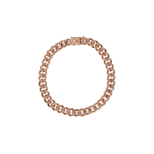 Accedi alla scheda di Mano | J . BRACCIALE UOMO GROUMETTE IN ORO ROSSO E DIAMANTI BROWN - GROUBRORBROWSN9KT_74 - GROUBRORBROWSN9KT