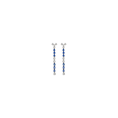 Accedi alla scheda di Bartorelli Italian Jewels ORECCHINI PENDENTI IN ORO BIANCO CON DIAMANTI E ZAFFIRI BLU - 1PE1790095/2