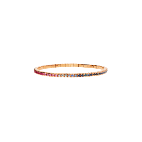 Accedi al prodotto correlato Mano | J . BRACCIALE TENNIS UOMO ELASTICA IN ORO ROSA E ZAFFIRI MULTICOLOR - TENBRORZAMUL9KT - TENBRORZAMUL9KT