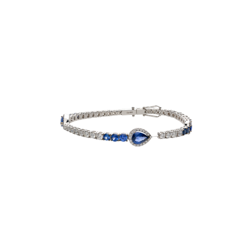 Accedi alla scheda di Bartorelli Italian Jewels BRACCIALE SEMIRIGIDO IN ORO BIANCO CON DIAMANTI E ZAFFIRI BLU - 1PU1790020/1