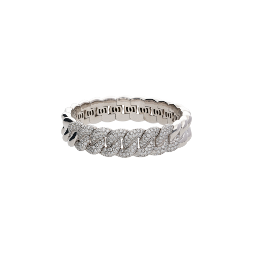 Accedi alla scheda di Bartorelli Italian Jewels BRACCIALE GROUMETTE SEMIRIGIDO IN ORO BIANCO E DIAMANTI - 1PU1790029/S/2