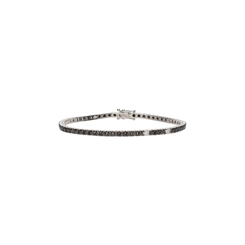 Accedi alla scheda di Bartorelli Italian Jewels BRACCIALE TENNIS IN ORO BIANCO CON DIAMANTI NERI E DIAMANTI BIANCHI - 329-L1051-F