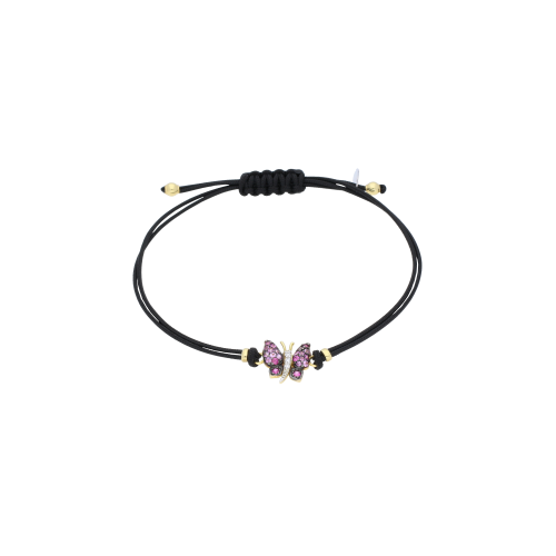 Accedi alla scheda di Bartorelli Italian Jewels BRACCIALE IN CORDA CON FARFALLA IN ORO ROSA DIAMANTI E ZAFFIRI - CH17&102