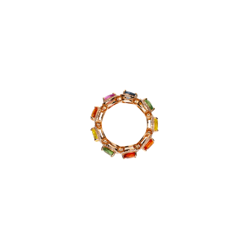 Accedi al prodotto correlato Bartorelli Italian Jewels ANELLO CUORI IN ORO ROSA CON DIAMANTI BIANCHI E ZAFFIRI MULTICOLOR - AR3172/MCS