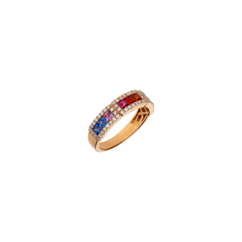 Accedi al prodotto correlato Bartorelli Italian Jewels ANELLO IN ORO ROSA CON ZAFFIRI MULTICOLOR E DIAMANTI BIANCHI - KR1431/MS