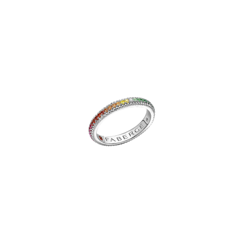 Accedi alla scheda di Faberg&eacute; ANELLO ETERNITY COLOURS OF LOVE IN ORO BIANCO CON PIETRE PREZIOSE MULTICOLORE RAINBOW - 847RG2567