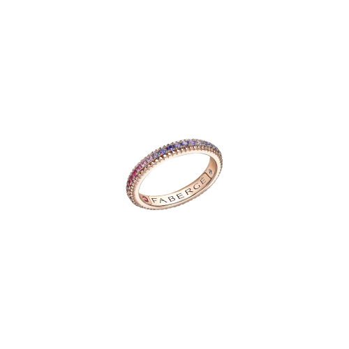 Accedi alla scheda di Faberg&eacute; ANELLO ETERNITY COLOURS OF LOVE IN ORO ROSA CON PIETRE PREZIOSE MULTICOLOR RAINBOW - 847RG2566