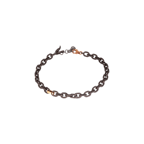 Accedi al prodotto correlato Mano | J . BRACCIALE UOMO MINIMAL CON CATENA IN TITANIO E ORO ROSSO 9 KT - CATBRT1RG