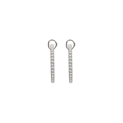 Accedi al prodotto correlato Bartorelli Italian Jewels ORECCHINI A  CERCHIO IN ORO BIANCO FULL PAV&Eacute; DI DIAMANTI - 117-OR843-4