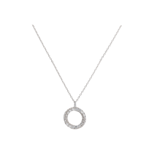 Accedi alla scheda di Bartorelli Italian Jewels COLLANA IN ORO BIANCO CON PENDENTE CERCHIO IN PAV&Eacute; DI DIAMANTI - 190-5360