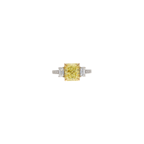 Accedi alla scheda di Bartorelli Italian Jewels ANELLO SOLITARIO IN ORO BIANCO CON DIAMANTE  FANCY LIGHT YELLOW E DIAMANTI BIANCHI - 000-5053NS