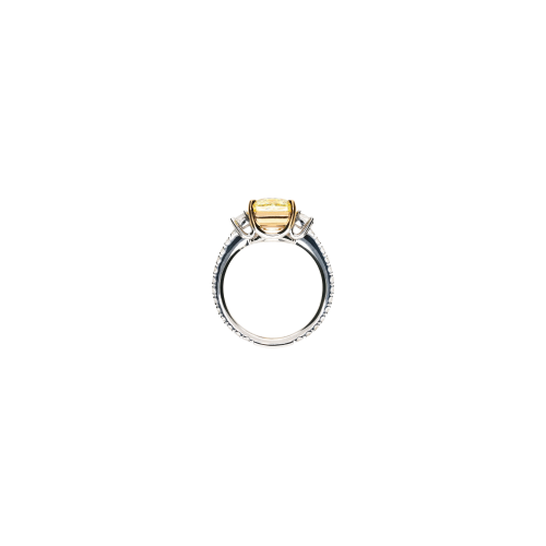 Accedi alla scheda di Bartorelli Italian Jewels ANELLO SOLITARIO IN ORO BIANCO CON DIAMANTE  FANCY LIGHT YELLOW E DIAMANTI BIANCHI - 000-5053NS