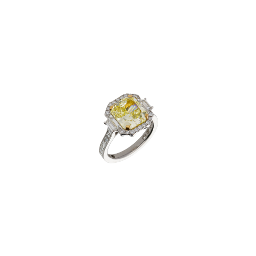 Accedi alla scheda di Bartorelli Italian Jewels ANELLO IN ORO BIANCO CON DIAMANTE FANCY YELLOW CERTIFICATO GIA ORIGINALE E DIAMANTI BIANCHI - 000-5383NS