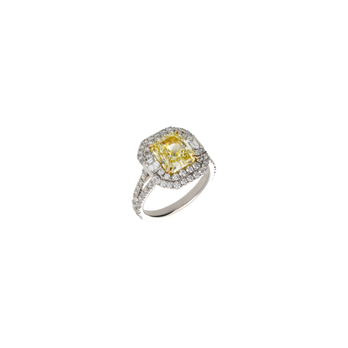 Accedi alla scheda di Bartorelli Italian Jewels ANELLO IN ORO BIANCO CON DIAMANTE FANCY YELLOW CERTIFICATO GIA E DIAMANTI BIANCHI - 000-4982NS