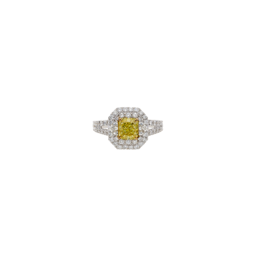 Accedi alla scheda di Bartorelli Italian Jewels ANELLO IN ORO BIANCO CON DIAMANTE FANCY YELLOW CERTIFICATO GIA E DIAMANTI BIANCHI - 000-4982NS