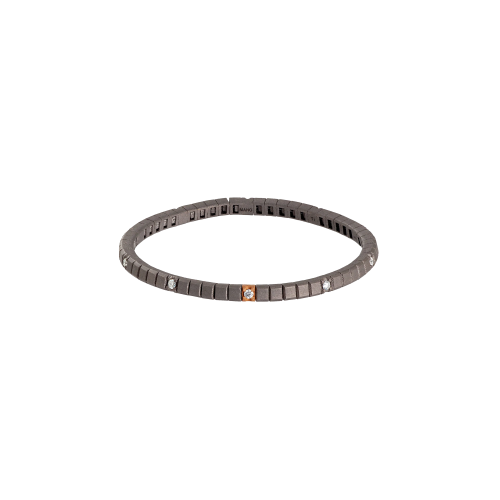 Accedi al prodotto correlato Mano | J . BRACCIALE TENNIS LINEA ELASTICA IN TITANIO, ORO ROSSO 18 KT E 10 DIAMANTI WHITE DA 5 PUNTI - TENBRT11WRGBR5PT