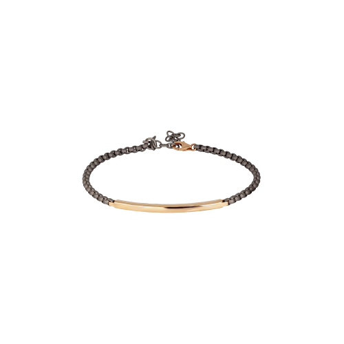 Accedi al prodotto correlato Mano | J . BRACCIALE UOMO CON CATENINA SCOOBY DOO IN TITANIO E TARGHETTA LISCIA IN ORO ROSSO 9 KT - CATSCOBRTTARRGL