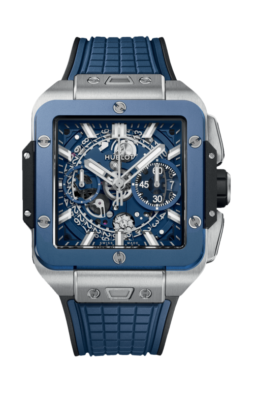 Accedi alla scheda di Hublot SQUARE BANG UNICO TITANIUM BLUE CERAMIC 42 MM - 821.NL.5170.RX