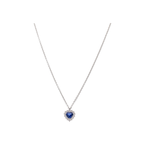 Accedi alla scheda di Bartorelli Italian Jewels COLLANA GIROCOLLO IN ORO BIANCO CON PENDENTE ZAFFIRO BLU TAGLIO CUORE E CONTORNO DI DIAMANTI - 234-5955-6-6
