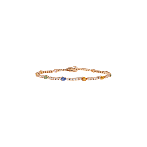 Accedi al prodotto correlato Bartorelli Italian Jewels BRACCIALE TENNIS IN ORO ROSA CON DIAMANTI BIANCHI E ZAFFIRI MULTICOLOR - AB2861/MCS