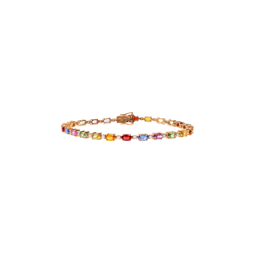 Accedi alla scheda di Bartorelli Italian Jewels BRACCIALE RAINBOW IN ORO ROSA CON DIAMANTI E ZAFFIRI MULTICOLOR - KB1037/MS