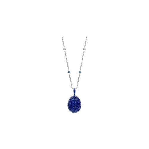 Accedi al prodotto correlato Faberg&eacute; OVETTO FABERG&Eacute; IMPERIALE IN ORO BIANCO CON MOSAICO DI ZAFFIRI BLU - 818FP1609