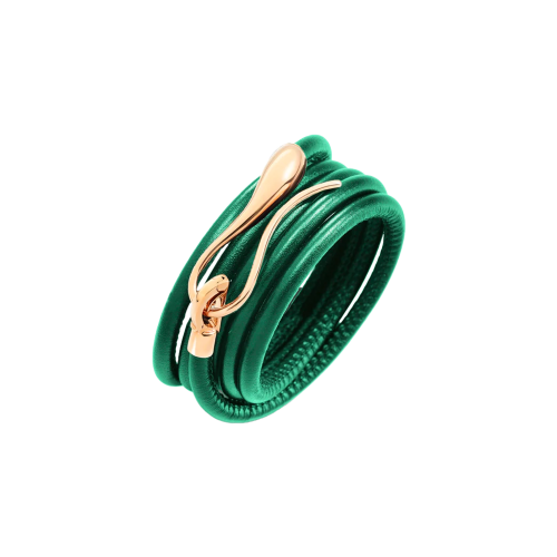 Accedi alla scheda di Dada Arrigoni BRACCIALE ELIKA IN PELLE VERDE CON CHIUSURA IN ORO ROSA - DEK04BRRRXV