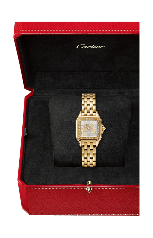 Accedi alla scheda di Cartier PANTH&Egrave;RE DE CARTIER MODELLO PICCOLO, ORO GIALLO, DIAMANTI, QUARZO - WJPN0094