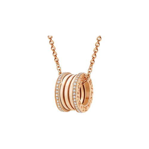 Accedi alla scheda di Bulgari COLLANA B.ZERO1 CON CATENA IN ORO ROSA 18 KT E PENDENTE TONDO IN ORO ROSA 18 KT CON PAVE' DI DIAMANTI LUNGO I LATI - CL857025