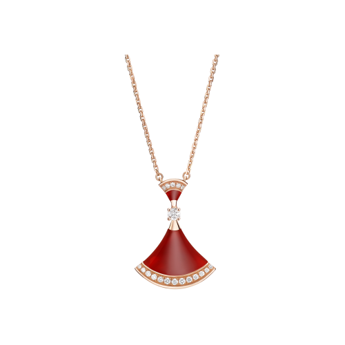 Accedi alla scheda di Bulgari COLLANA DIVAS DREAM IN ORO ROSA CON PENDENTE CORNIOLA E DIAMANTI - CL858642