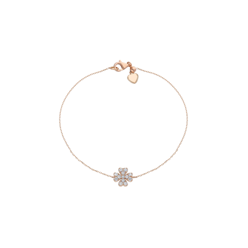 Accedi alla scheda di Bartorelli Italian Jewels BRACCIALE IN ORO ROSA CON QUADRIFOGLIO IN PAV&Eacute; DI DIAMANTI - 264059