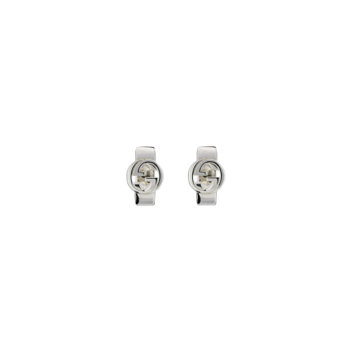 Accedi alla scheda di Gucci ORECCHINI A CERCHIO GUCCI INTERLOCKING LARGHI IN ARGENTO - YBD796346001
