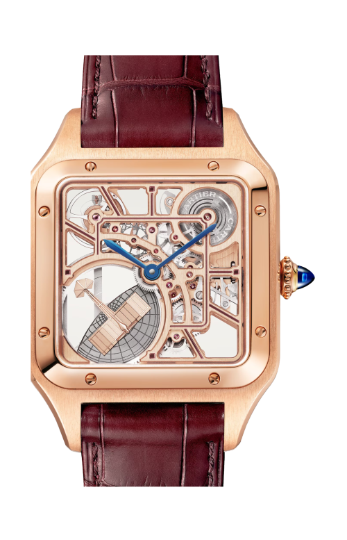 Accedi alla scheda di Cartier SANTOS-DUMONT MICRO ROTORE, MODELLO GRANDE, SCHELETRATO, ORO ROSA, AUTOMATICO - WHSA0030