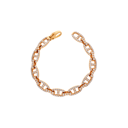 Accedi alla scheda di Bartorelli Italian Jewels BRACCIALE MAGLIA MARINA IN ORO ROSA E PAV&Eacute; DI DIAMANTI - 1PU0032254/1