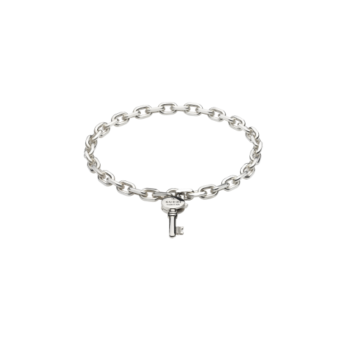 Accedi al prodotto correlato Gucci BRACCIALE TRADEMARK A CATENA CON CHIAVE IN ARGENTO - YBA796345001