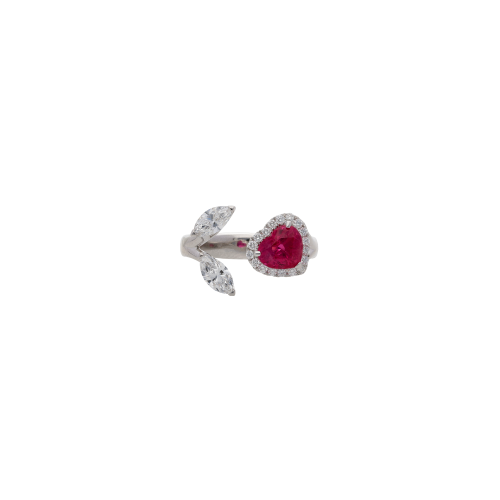 Accedi al prodotto correlato Bartorelli Italian Jewels ANELLO APERTO CON RUBINO CUORE E DIAMANTI - 159-C525
