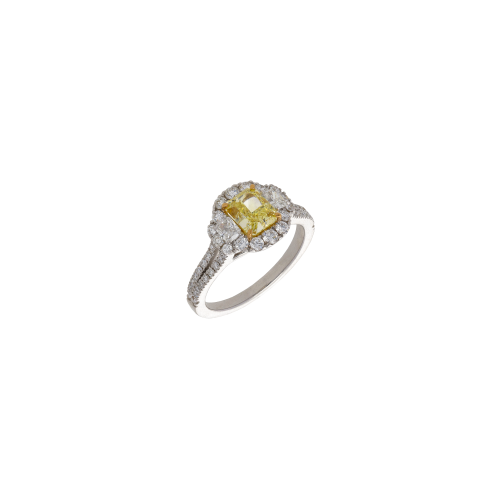 Accedi al prodotto correlato Bartorelli Italian Jewels ANELLO SOLITARIO IN ORO BIANCO CON DIAMANTE FANCY YELLOW E PAV&Eacute; DI DIAMANTI BIANCHI - 372-3497