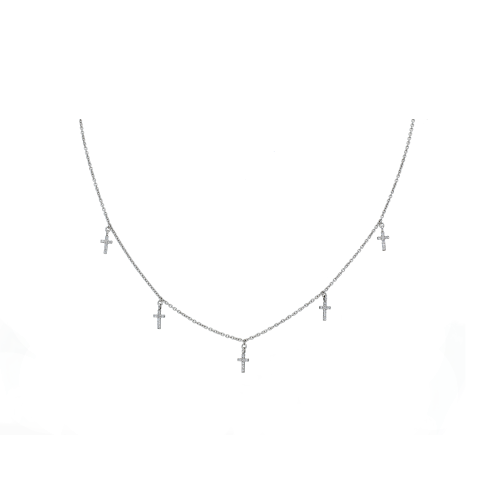 Accedi al prodotto correlato Bartorelli Italian Jewels GIROCOLLO IN ORO BIANCO CON CROCI DI DIAMANTI - COLL