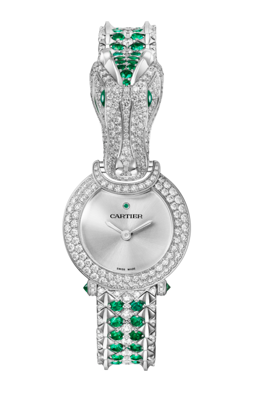 Accedi alla scheda di Cartier OROLOGIO GIOIELLO ANIMALIER, ORO BIANCO, DIAMANTI, SMERALDO, QUARZO - HPI01784