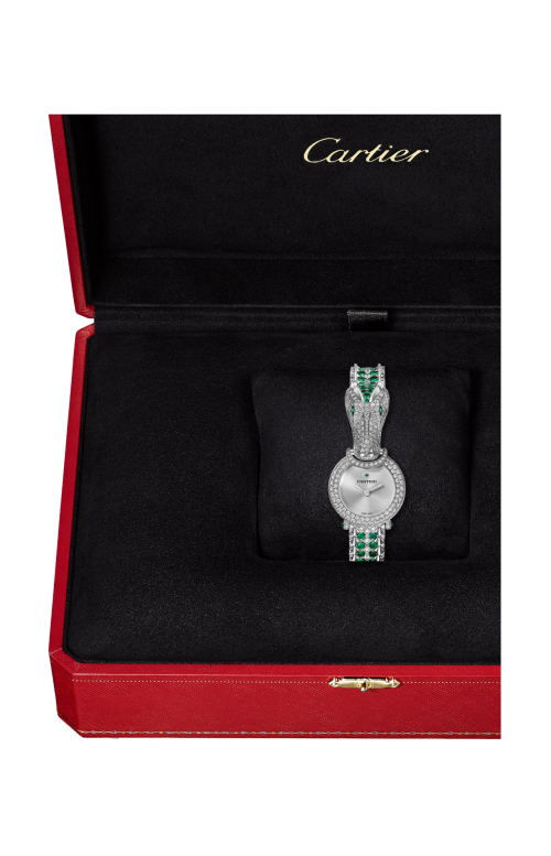 Accedi alla scheda di Cartier OROLOGIO GIOIELLO ANIMALIER, ORO BIANCO, DIAMANTI, SMERALDO, QUARZO - HPI01784